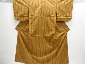 格子織り出し手織り紬着物